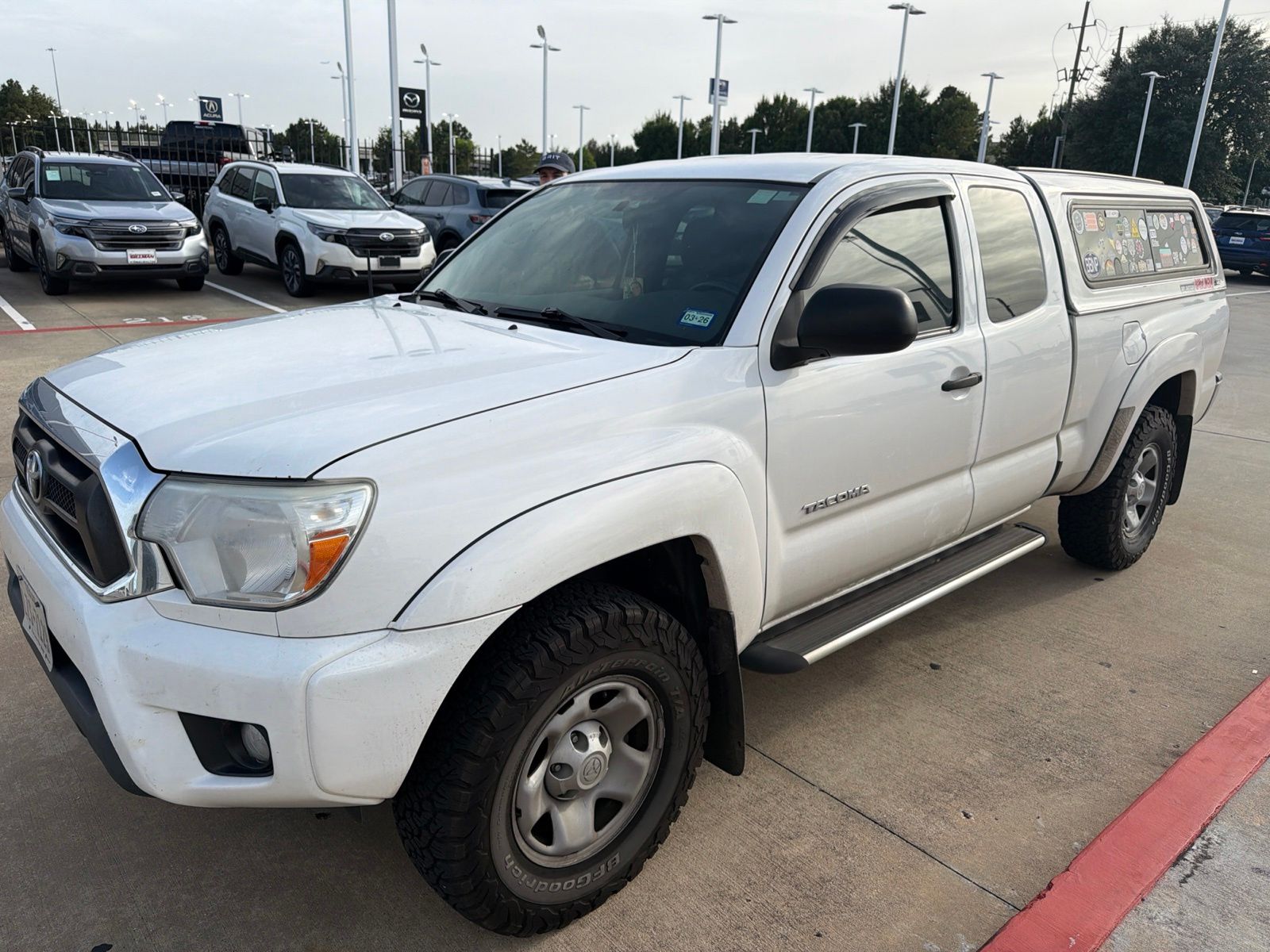 Super White 2013 Toyota Tacoma Pickup Truck 4X2 5-Speed Automatic Overdrive