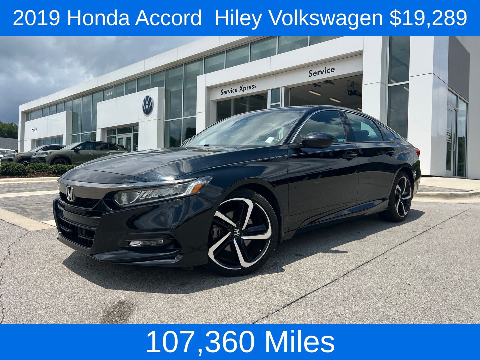 Crystal Black Pearl 2019 Honda Accord Sedan Front-Wheel Drive Continuously Variable Transmission