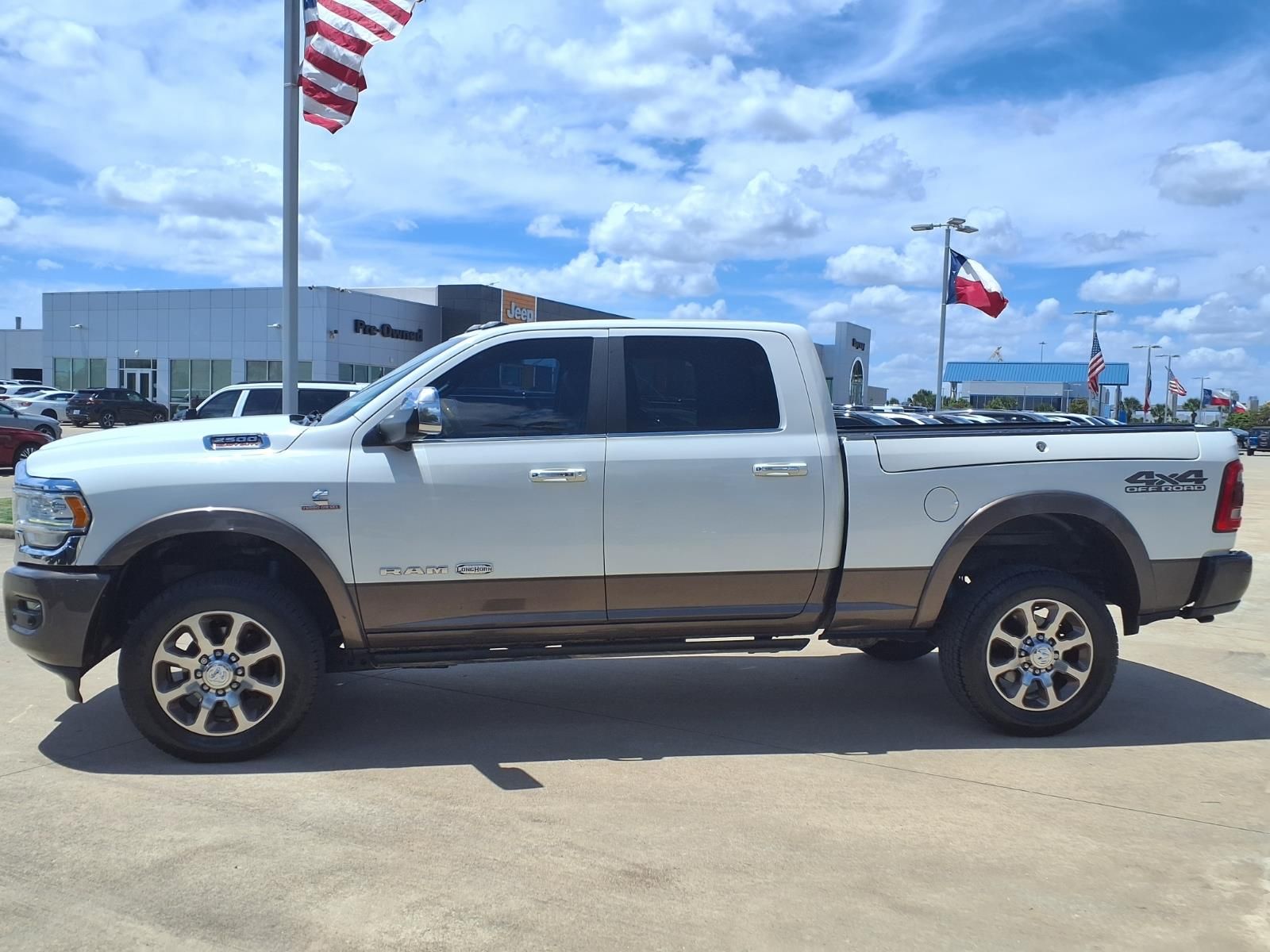 2019 Ram 2500 Laramie Longhorn White at Texan Dodge Chrysler Jeep Ram