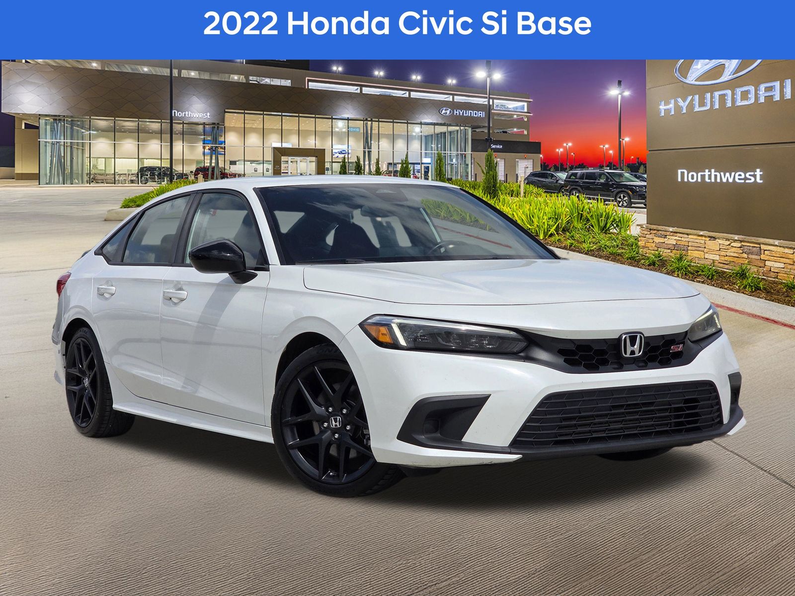 Platinum White Pearl 2022 Honda Civic Si FWD Sedan Front-Wheel Drive 6-Speed Manual