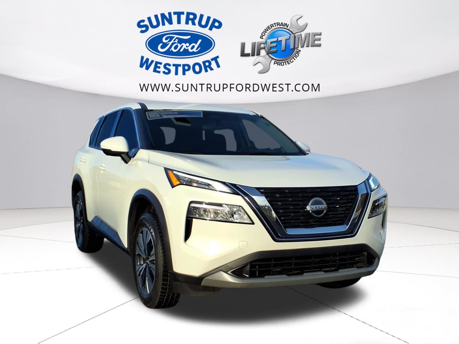 Pearl White Tricoat 2021 Nissan Rogue SV FWD SUV / Crossover Front-Wheel Drive Continuously Variable Transmission