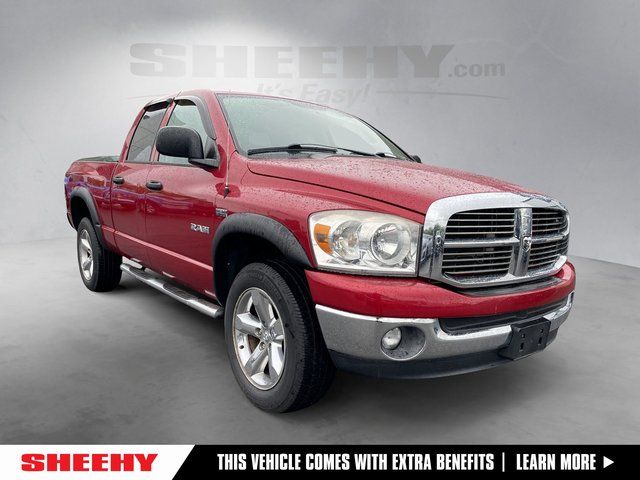Inferno Red Crystal Pearlcoat 2008 Dodge RAM 1500 SLT Quad Cab 4WD Pickup Truck Four-Wheel Drive 5-Speed Automatic