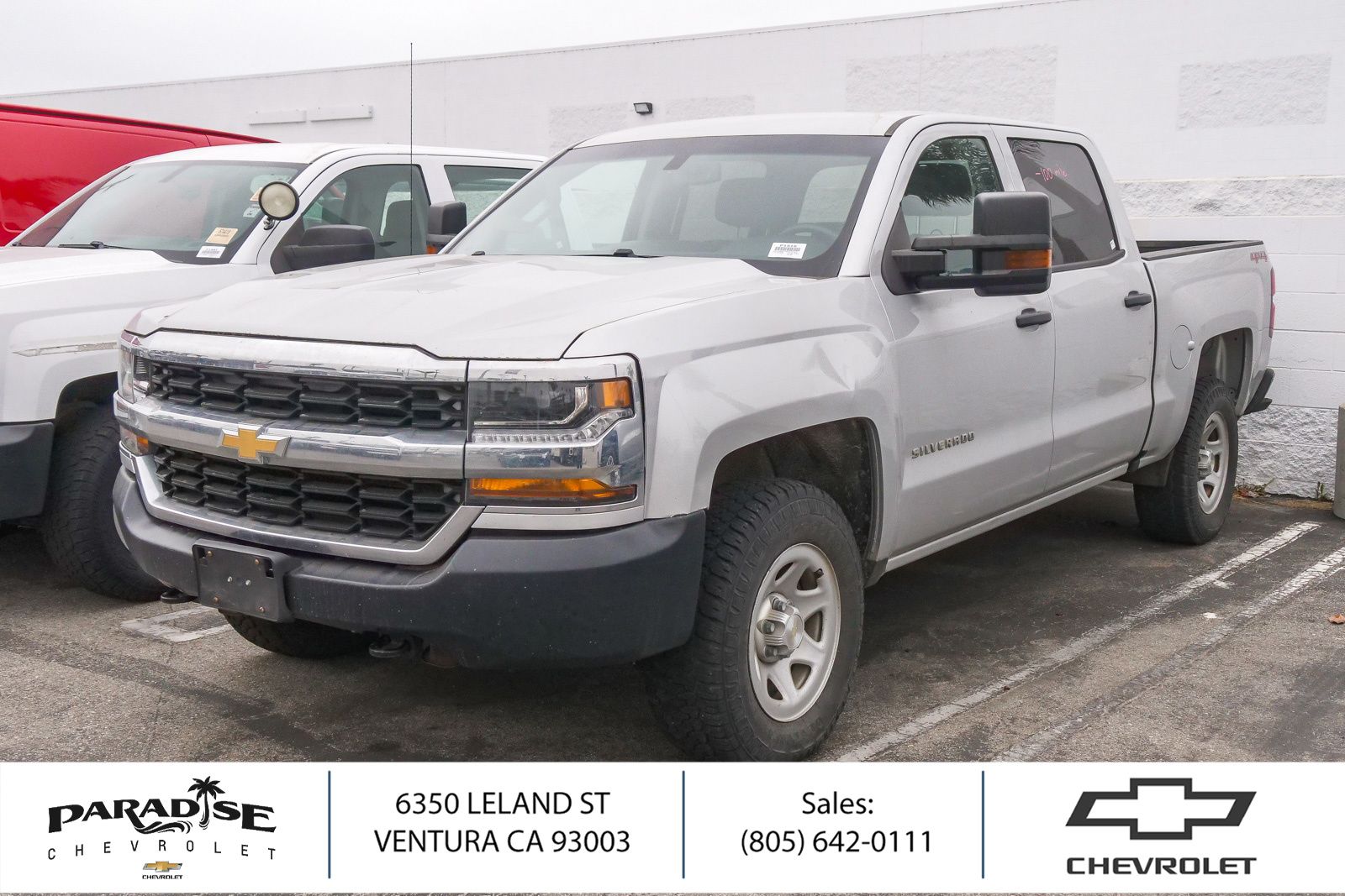 Silver Ice Metallic 2017 Chevrolet Silverado 1500 Pickup Truck Four-Wheel Drive Automatic