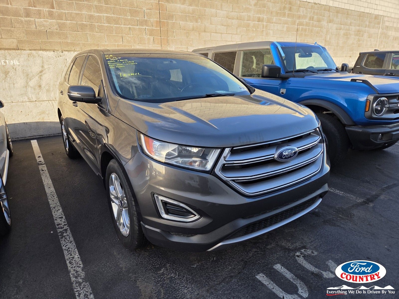 Gray (Magnetic Metallic) 2017 Ford Edge Titanium SUV / Crossover Front-Wheel Drive 6-Speed Automatic