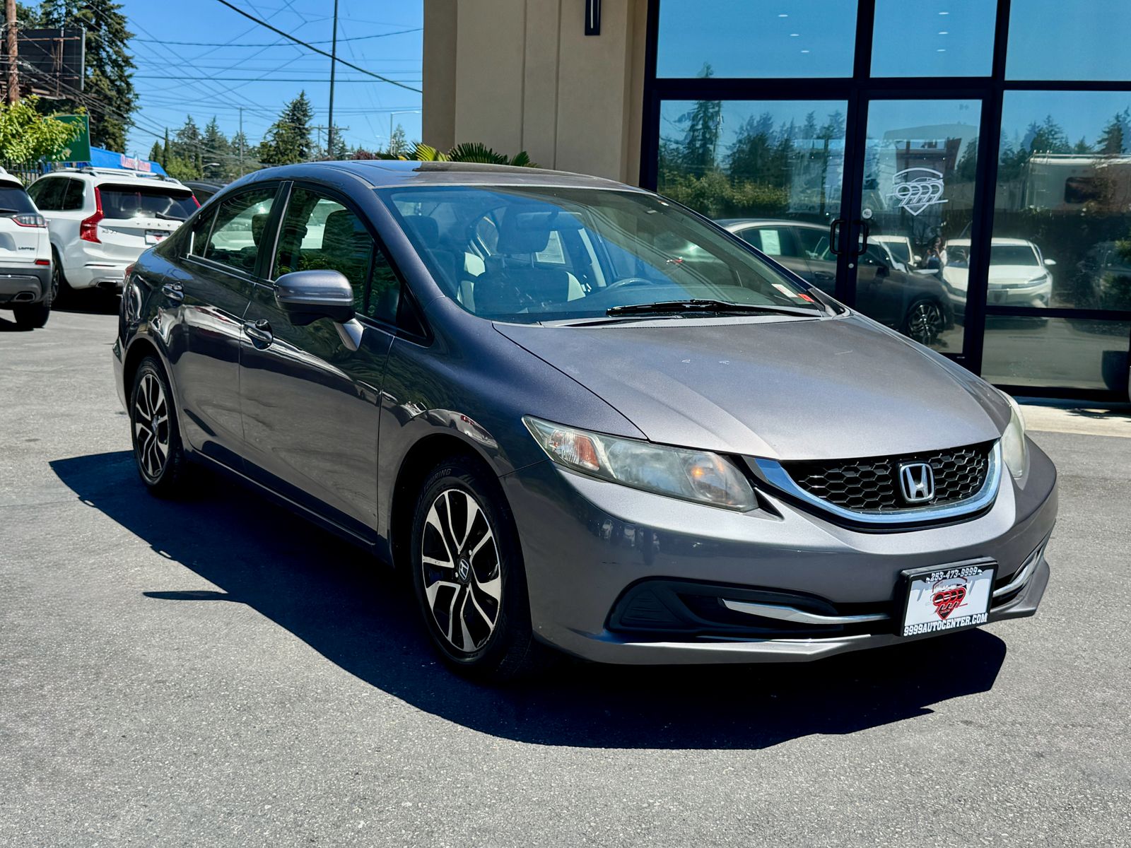 Urban Titanium Metallic 2014 Honda Civic Sedan Front-Wheel Drive Continuously Variable Transmission