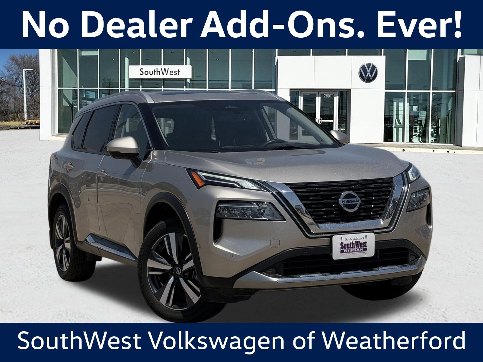 Champagne Silver Metallic 2021 Nissan Rogue SUV / Crossover Front-Wheel Drive Continuously Variable Transmission