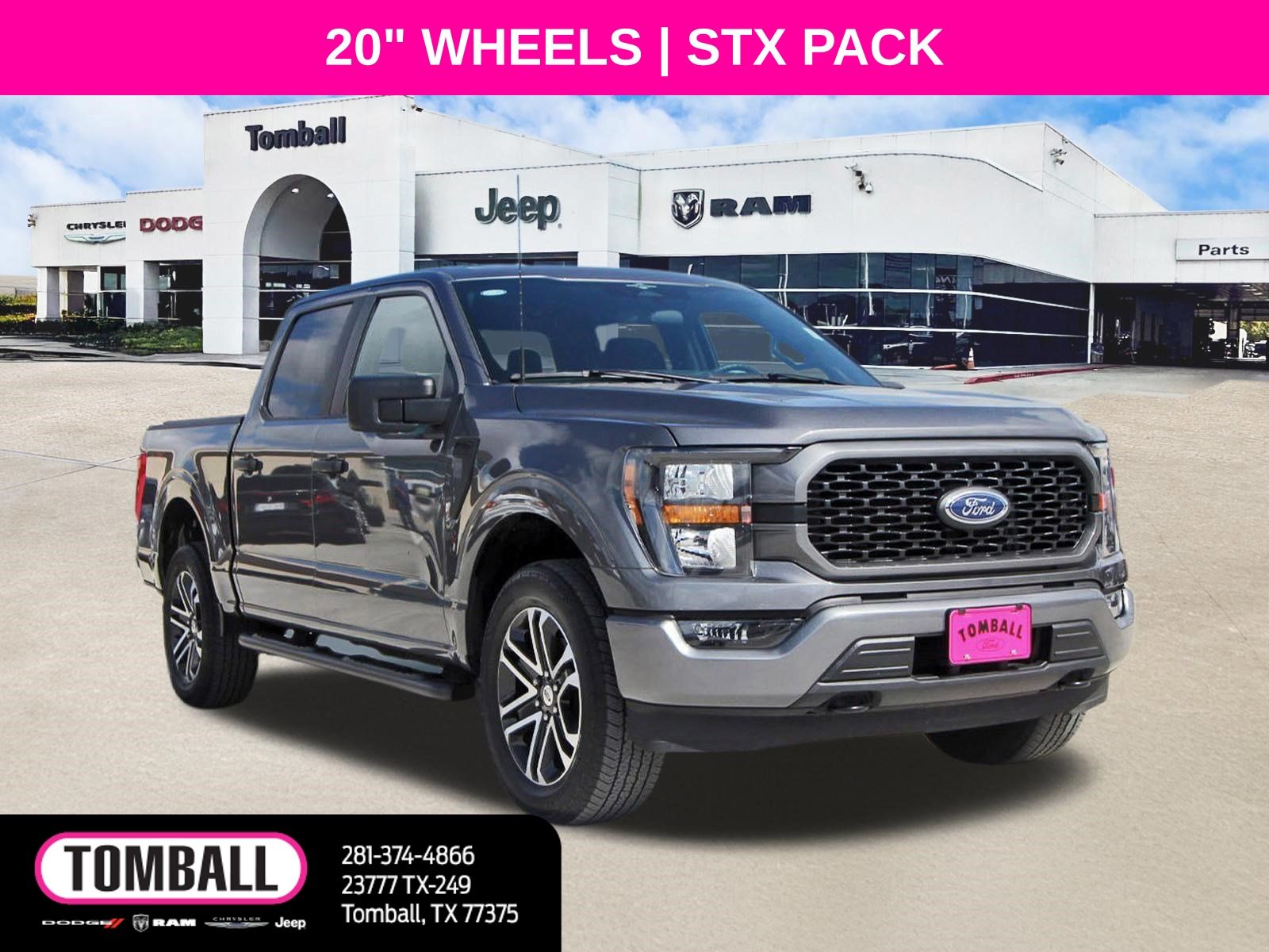 Gray Metallic 2023 Ford F-150 Pickup Truck Four-Wheel Drive Automatic