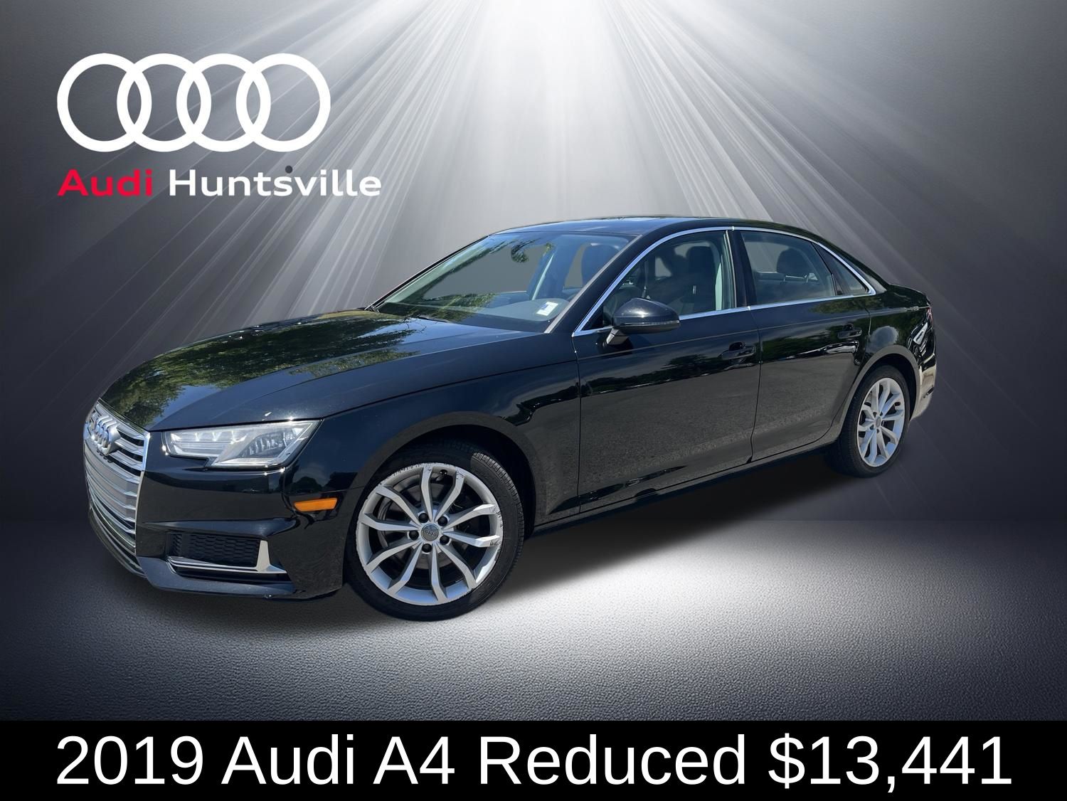 Mythos Black Metallic 2019 Audi A4 Sedan Front-Wheel Drive 7-Speed Automatic
