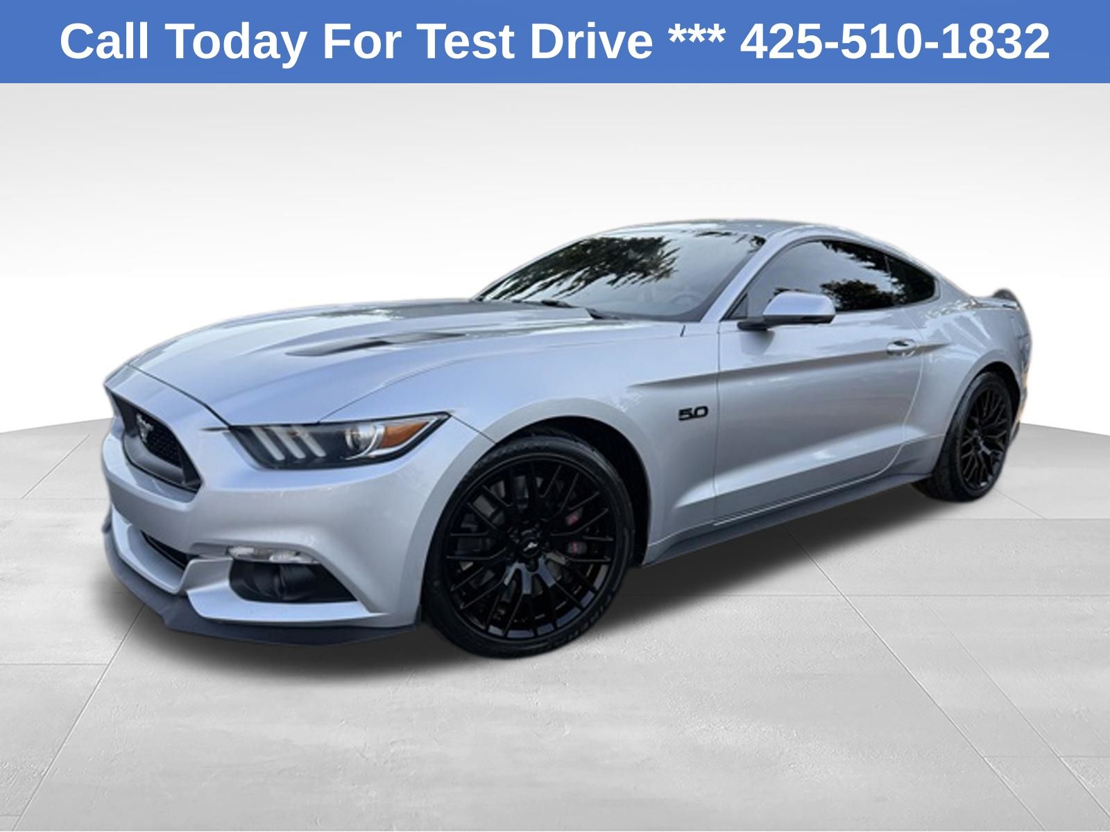 Silver 2015 Ford Mustang Coupe Rear-Wheel Drive 6-Speed Automatic