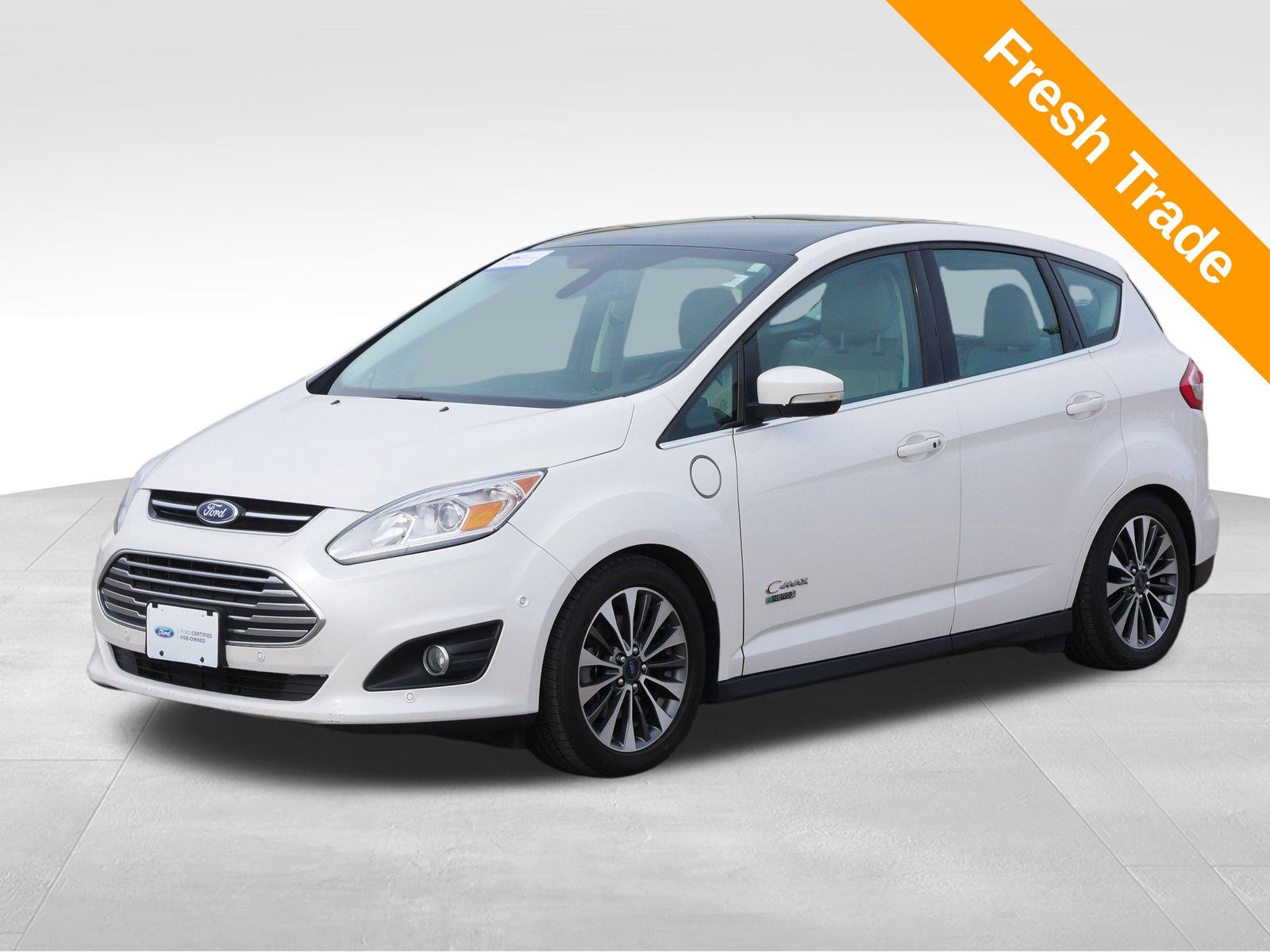 White Platinum 2017 Ford C-Max Energi Titanium FWD Wagon Front-Wheel Drive Continuously Variable Transmission
