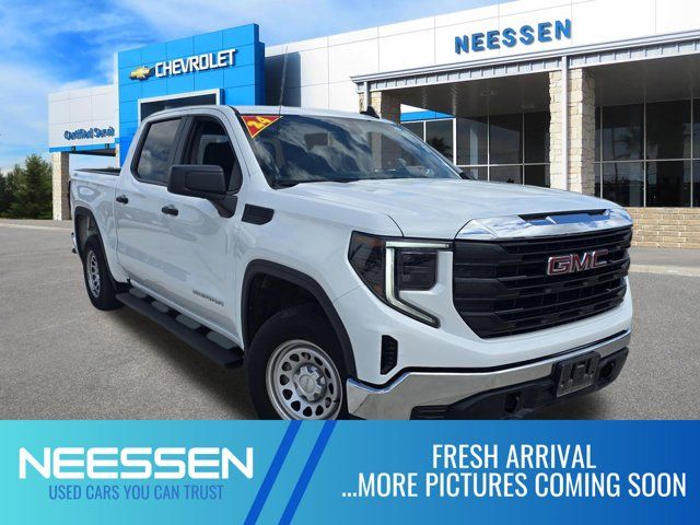 Summit White 2024 GMC Sierra 1500 Pro Crew Cab 4WD Pickup Truck Four-Wheel Drive Automatic
