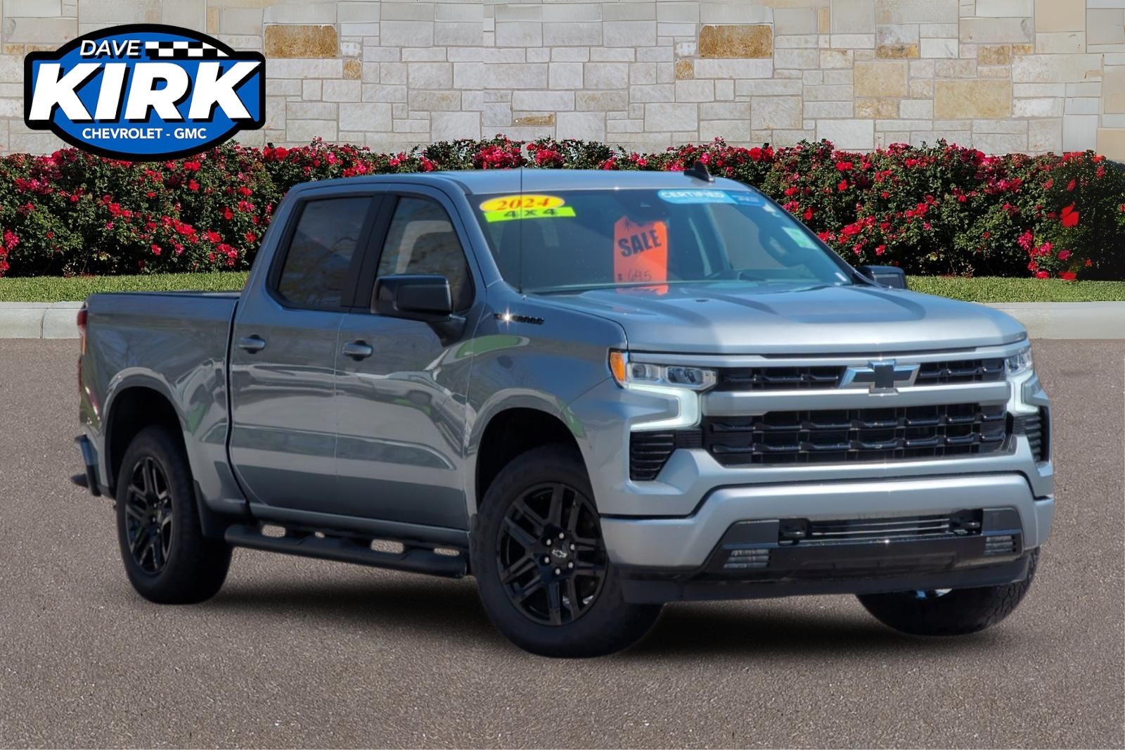 Sterling Gray Metallic 2024 Chevrolet Silverado 1500 RST Crew Cab 4WD Pickup Truck Four-Wheel Drive Automatic