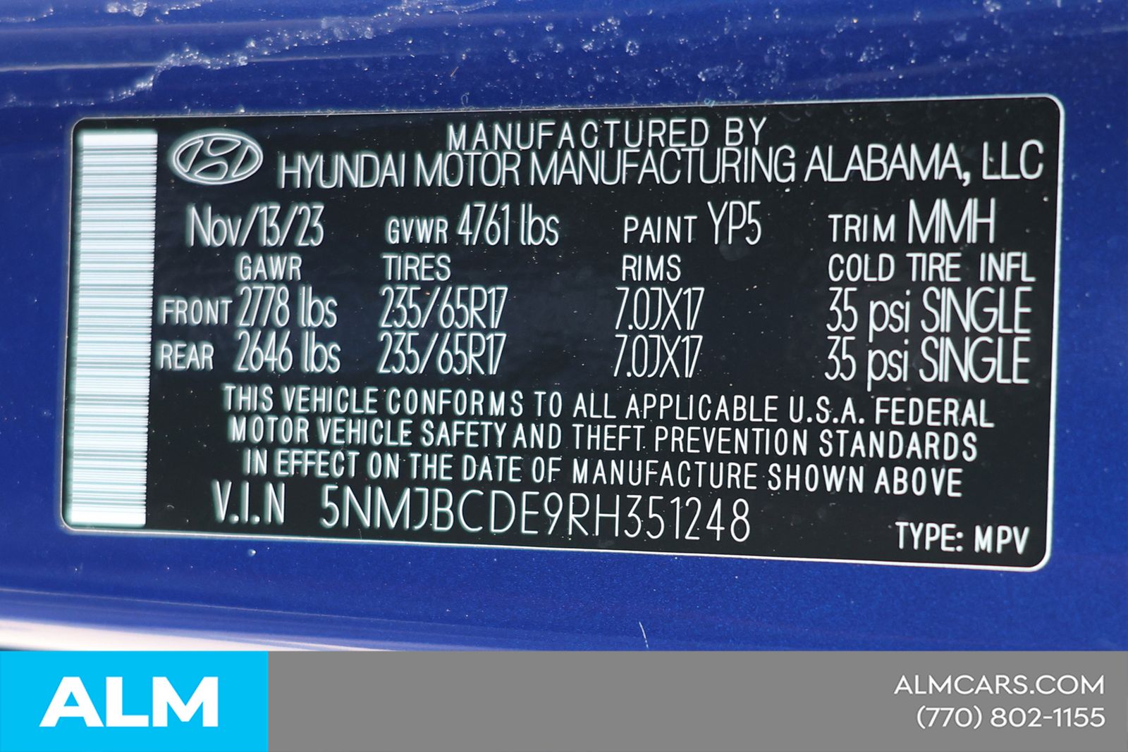Used 2024 Blue Hyundai SEL image 44