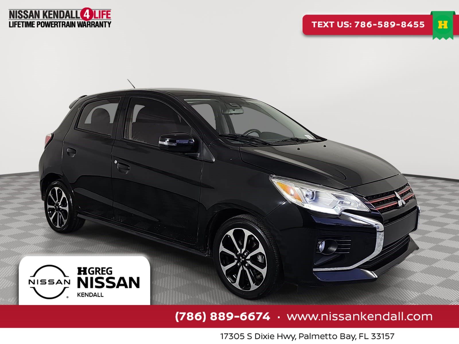 Mystic Black Metallic 2023 Mitsubishi Mirage Hatchback Front-Wheel Drive Continuously Variable Transmission