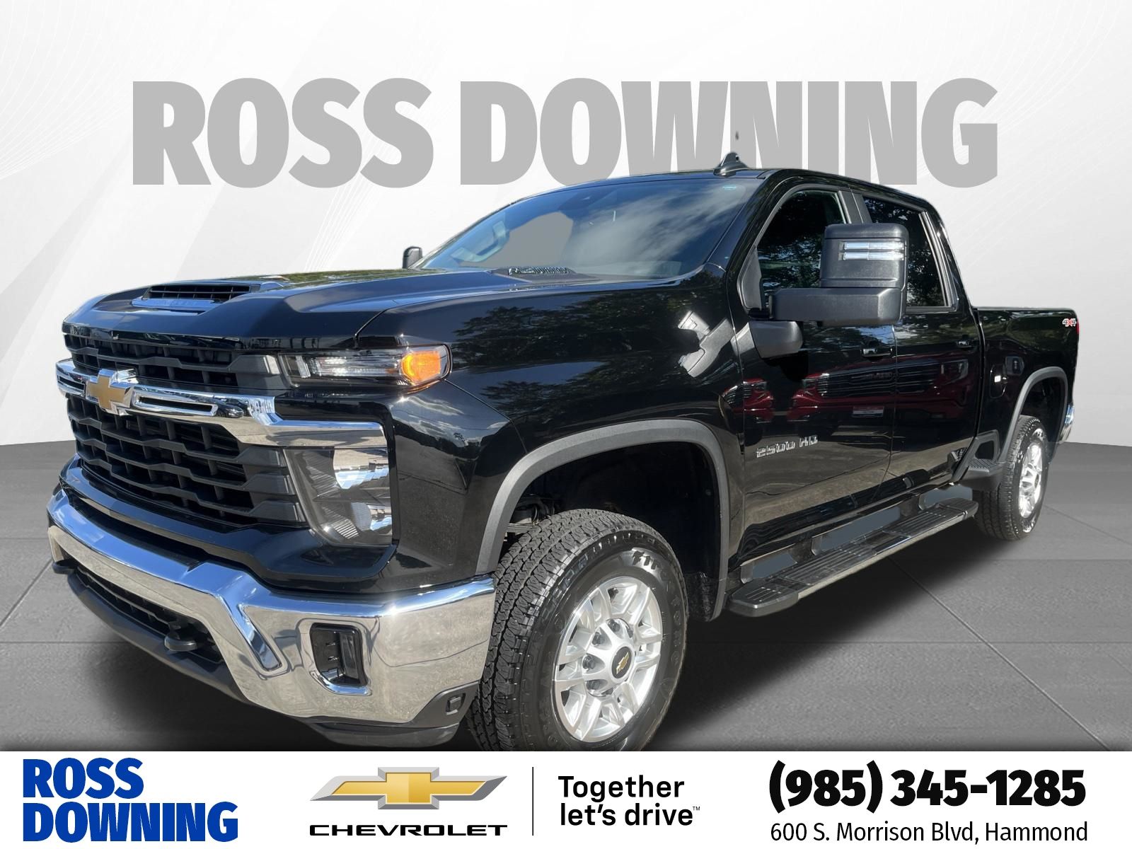 Black 2025 Chevrolet Silverado 2500HD Pickup Truck Four-Wheel Drive Automatic