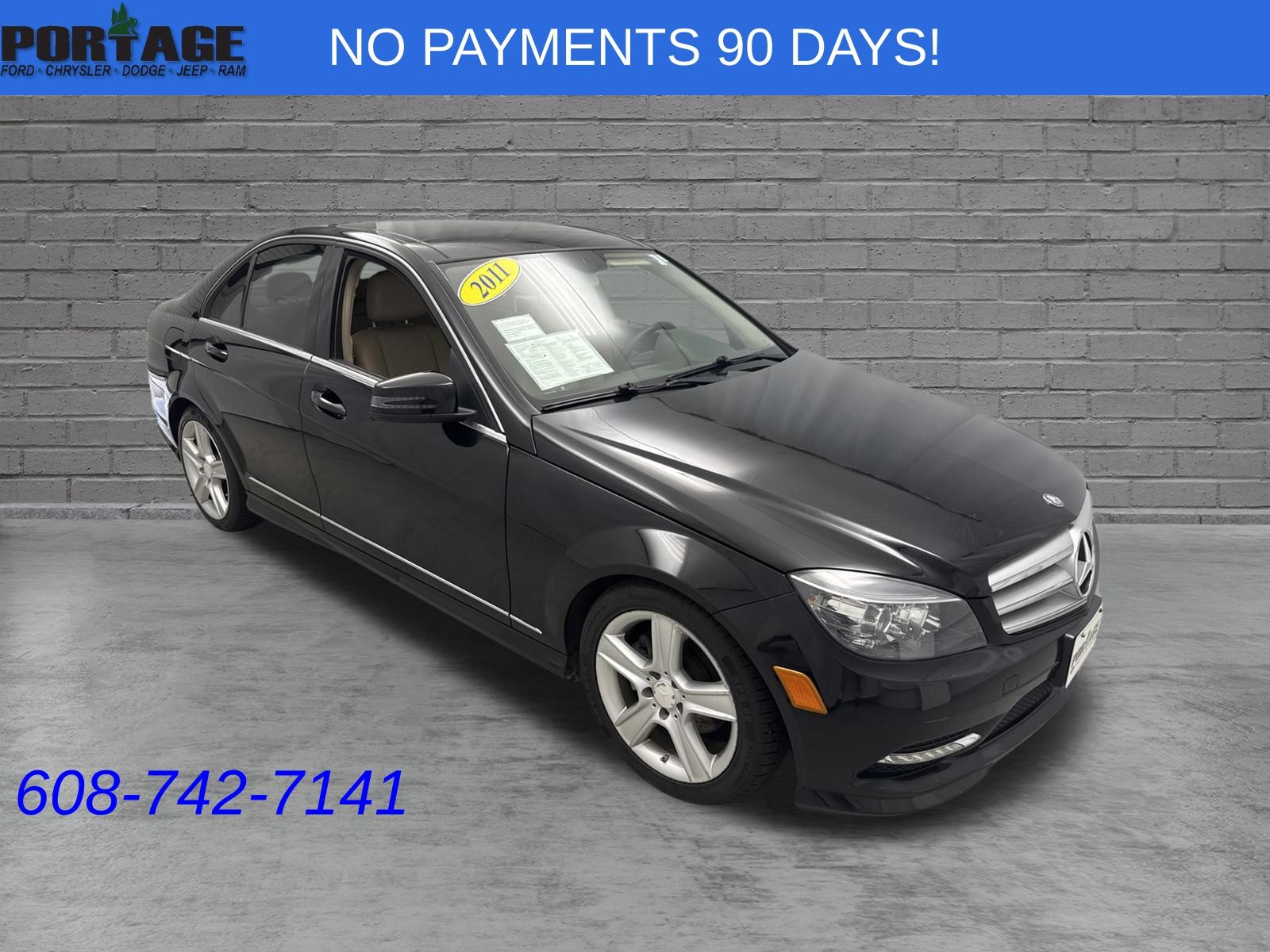 Black 2011 Mercedes-Benz C-Class Sedan All-Wheel Drive 7-Speed Automatic