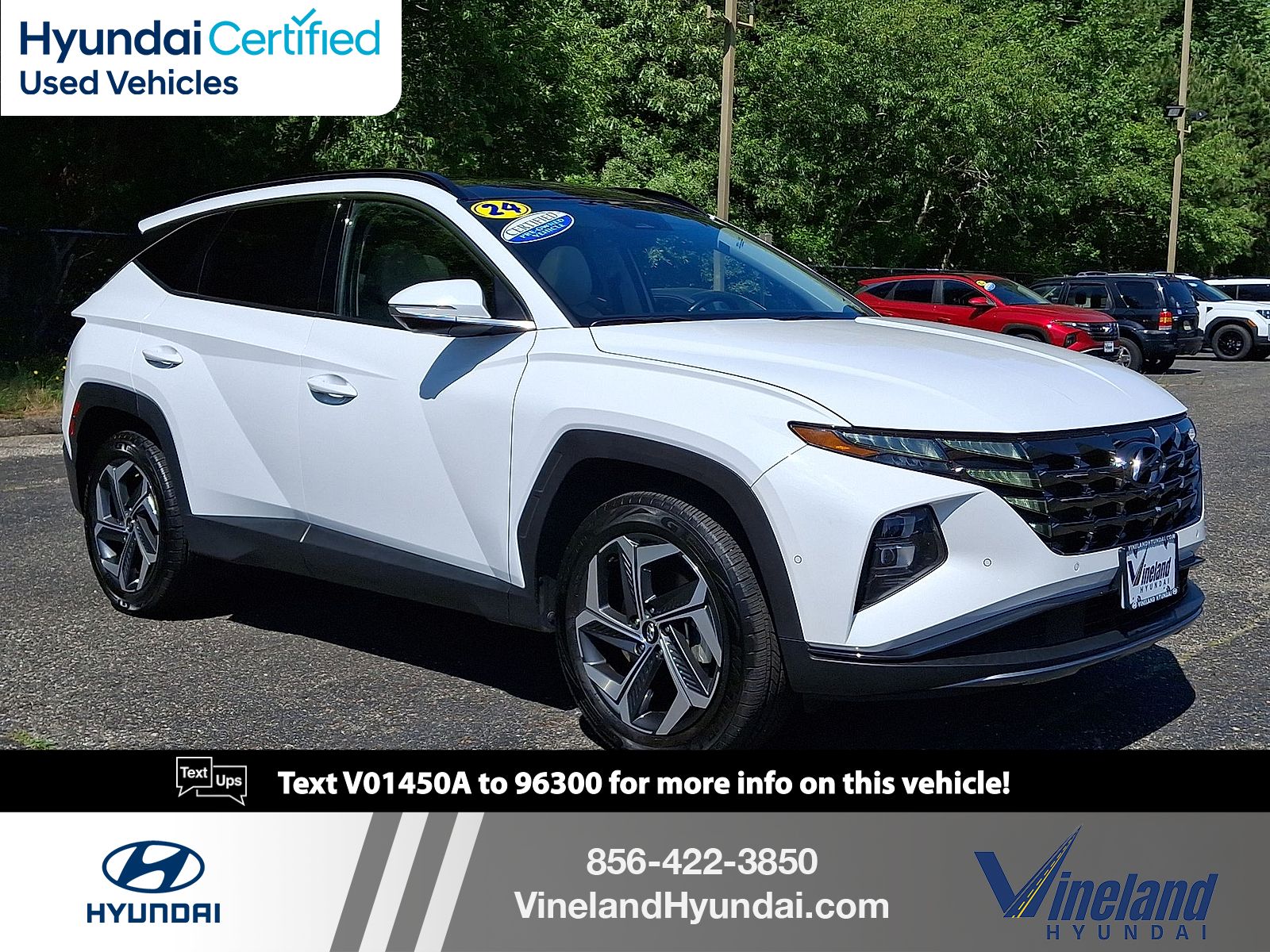 White Pearl 2024 Hyundai Tucson SUV / Crossover All-Wheel Drive 8-Speed Automatic