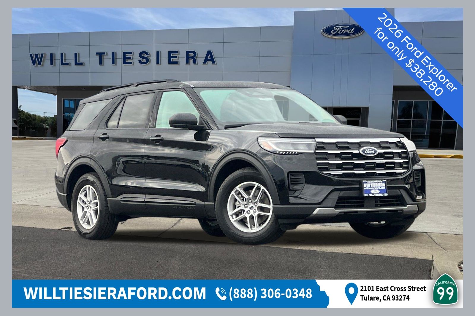 Black Metallic 2026 Ford Explorer SUV / Crossover Rear-Wheel Drive Automatic