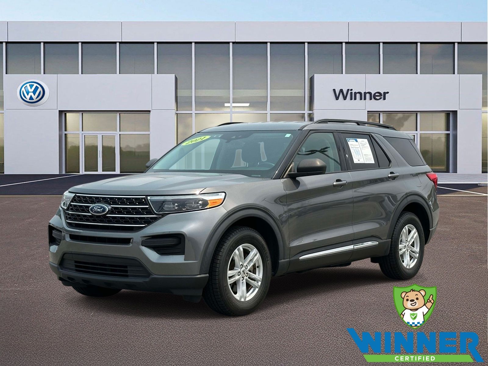 Gray Metallic 2021 Ford Explorer SUV / Crossover All-Wheel Drive Automatic