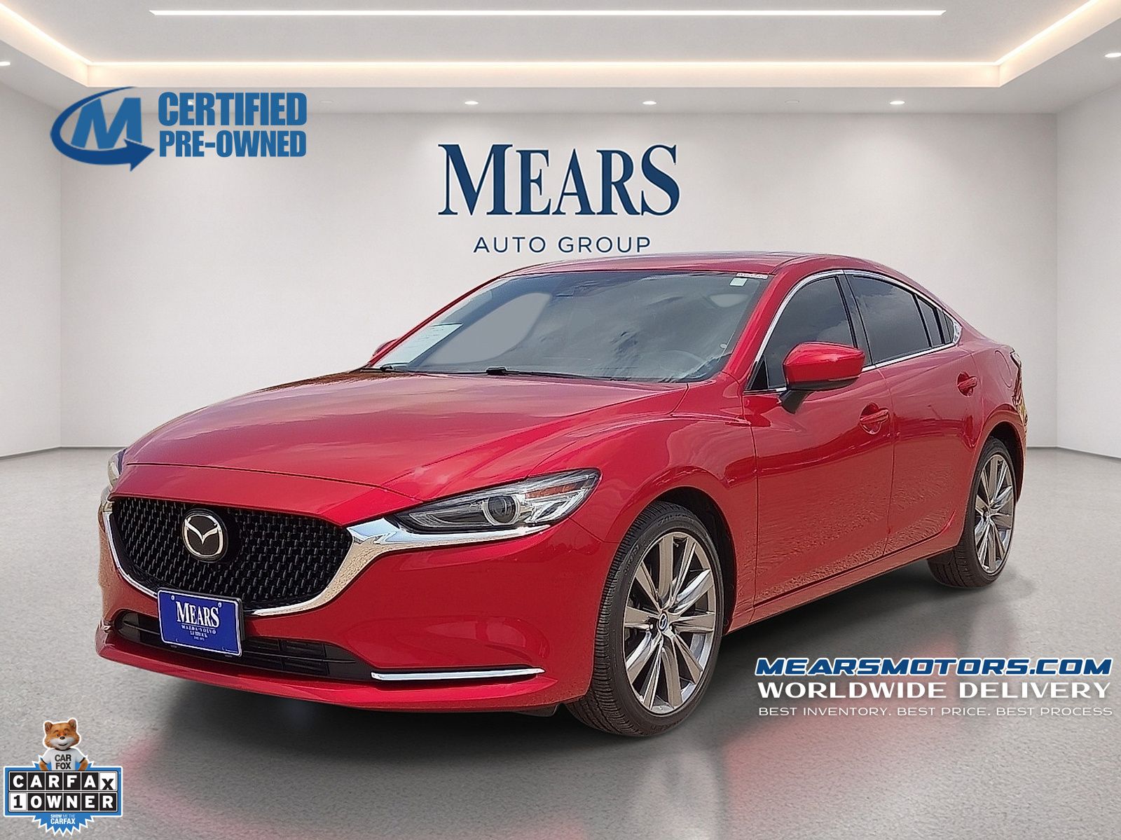 Soul Red Crystal Metallic 2019 Mazda MAZDA6 Sedan Front-Wheel Drive 6-Speed Automatic