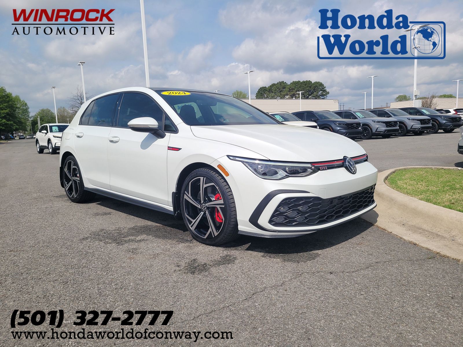 Opal White 2024 Volkswagen Golf GTI SE FWD Hatchback Front-Wheel Drive 7-Speed Dual Clutch