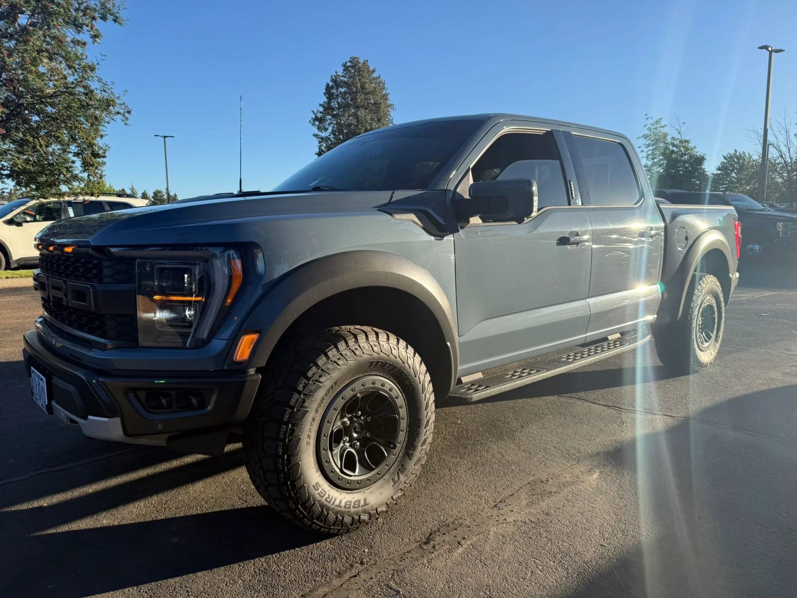 Blue (Azure Gray Metallic) 2023 Ford F-150 Raptor SuperCrew 4WD Pickup Truck Four-Wheel Drive Automatic