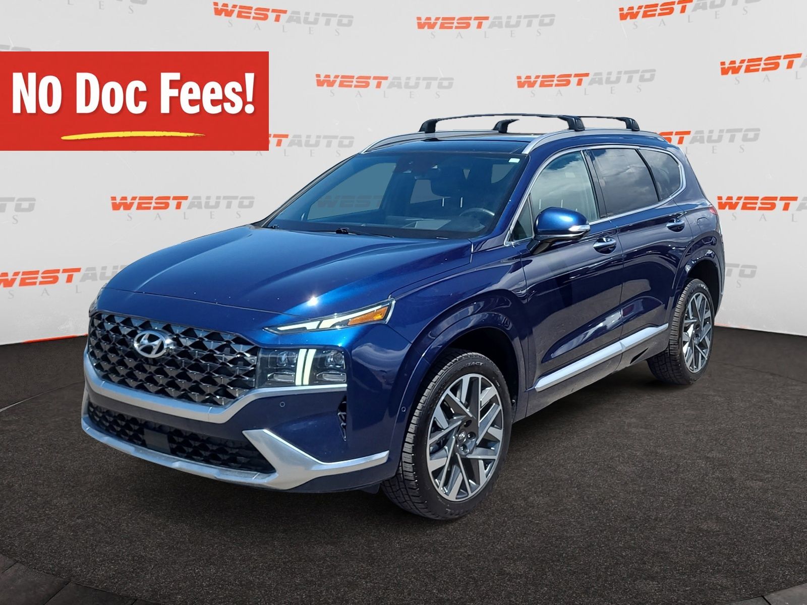 Stormy Blue 2022 Hyundai Santa Fe SUV / Crossover All-Wheel Drive Automatic