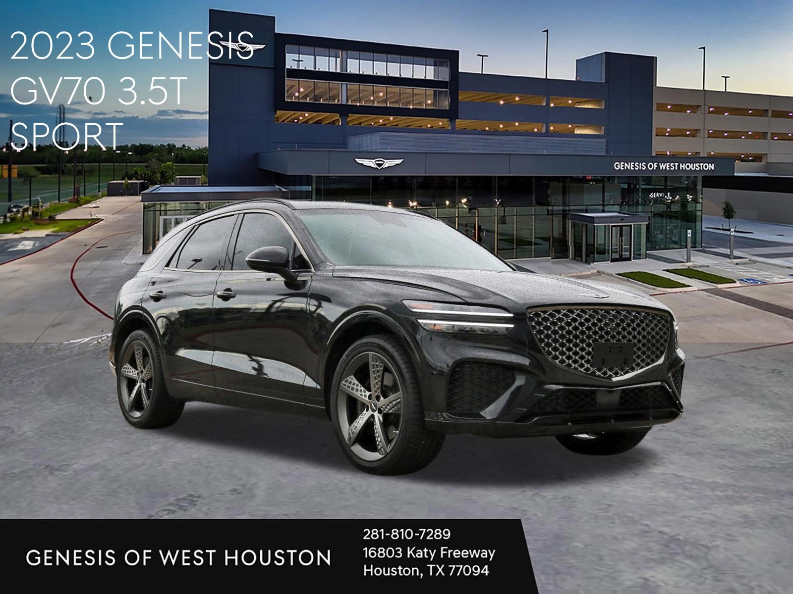Vik Black 2023 Genesis GV70 SUV / Crossover All-Wheel Drive 8-Speed Automatic