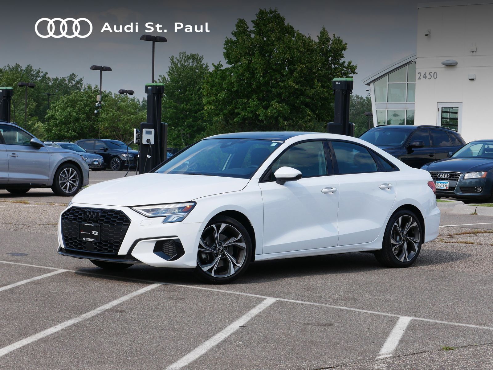 Ibis White 2023 Audi A3 Sedan All-Wheel Drive 7-Speed Automatic