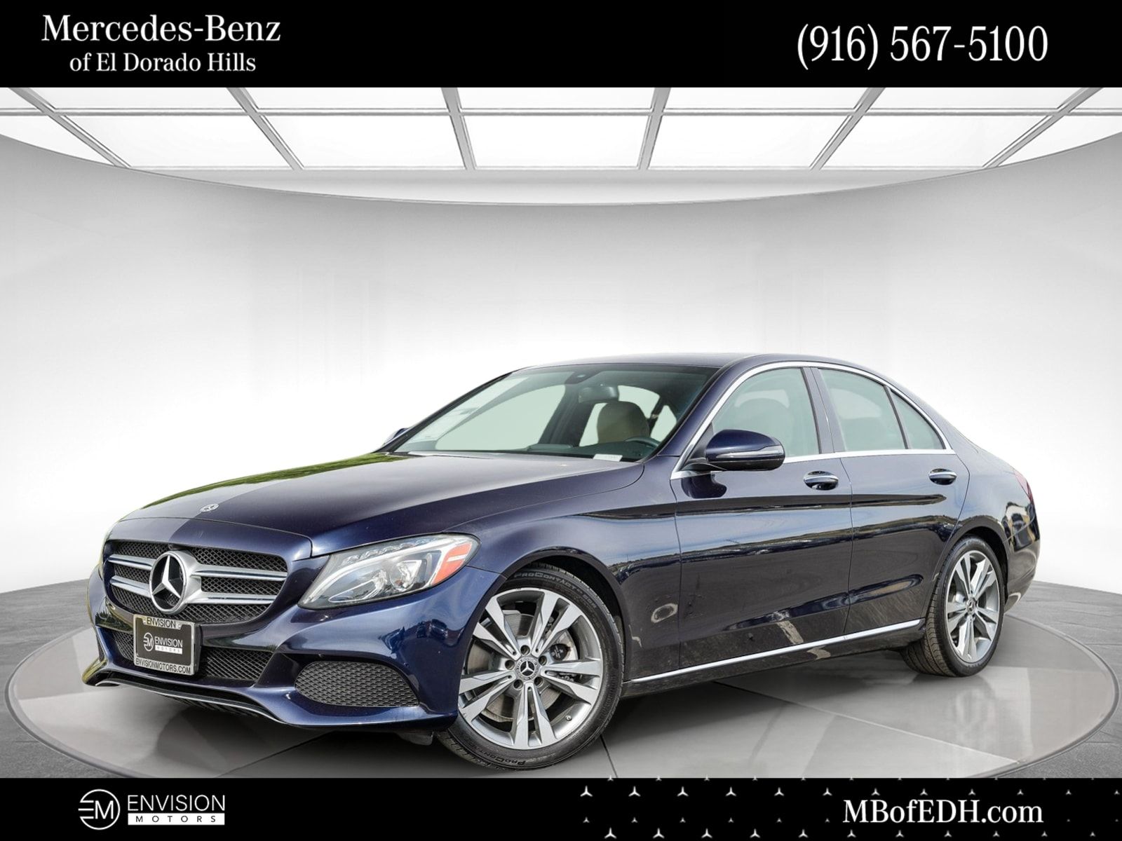 Lunar Blue Metallic 2018 Mercedes-Benz C-Class C 300 Sedan RWD Sedan Rear-Wheel Drive 9-Speed Automatic