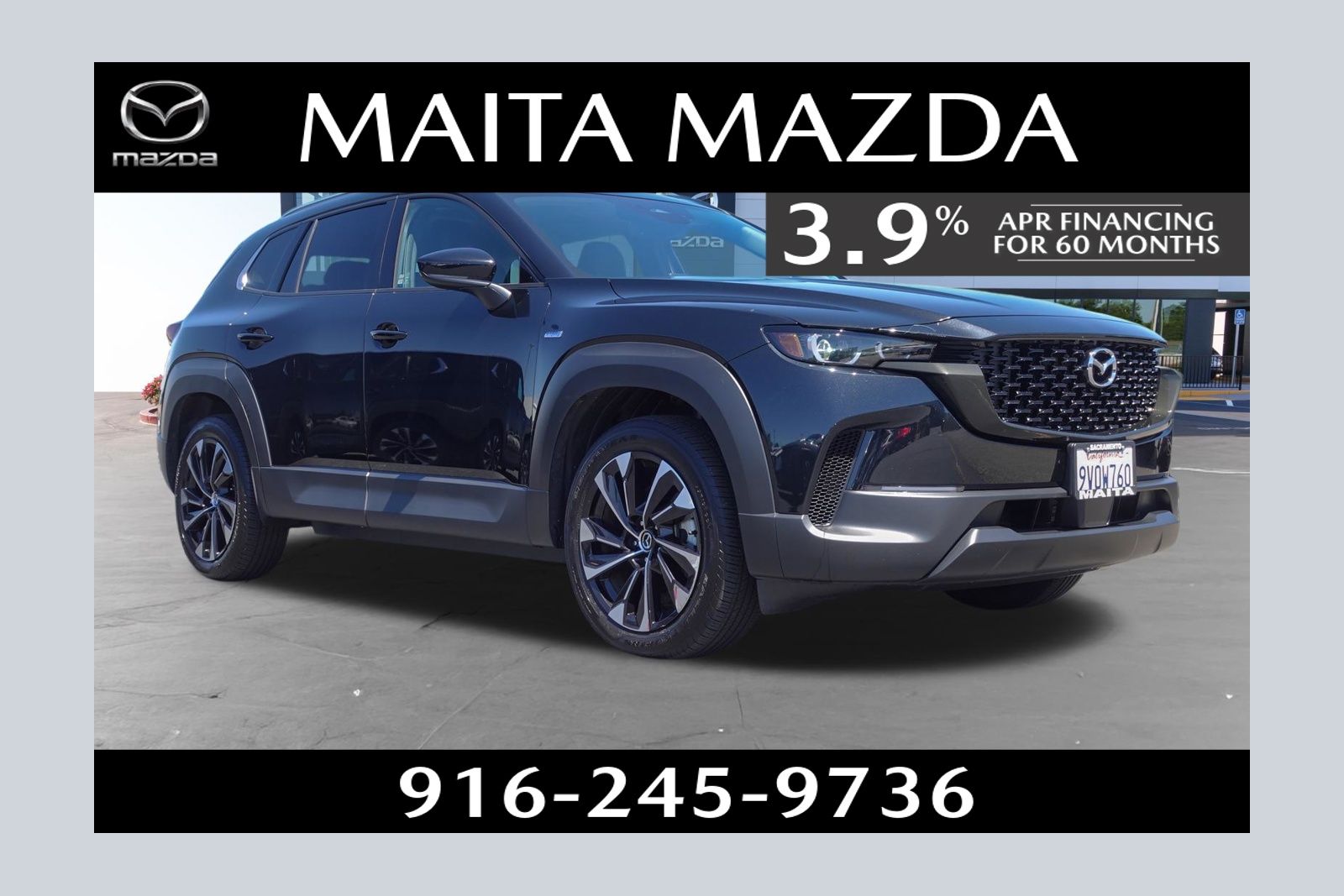 Jet Black Mica 2025 Mazda CX-50 Hybrid Premium Plus AWD SUV / Crossover All-Wheel Drive Continuously Variable Transmission