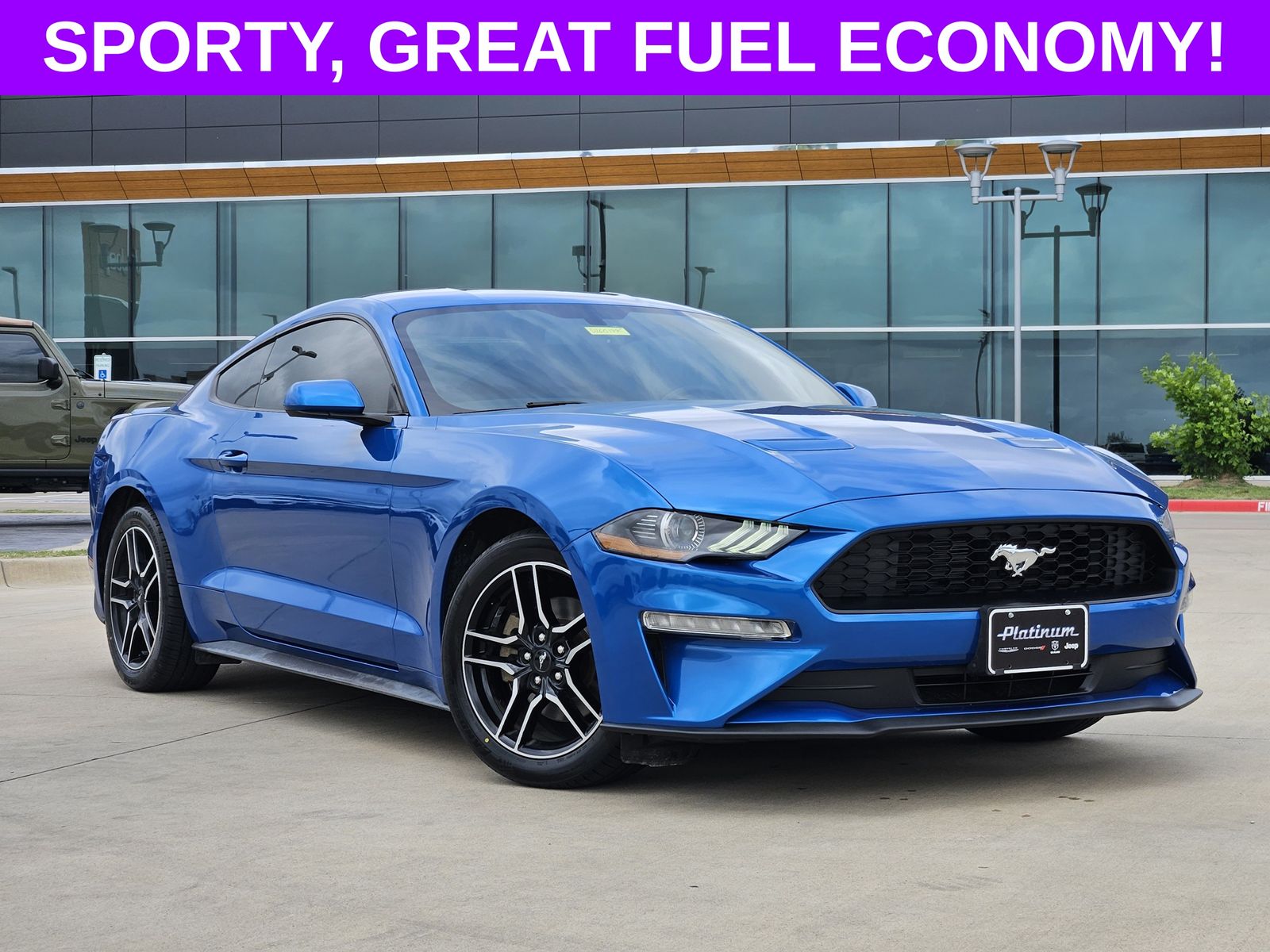 Blue Metallic 2020 Ford Mustang EcoBoost Coupe RWD Coupe Rear-Wheel Drive Automatic