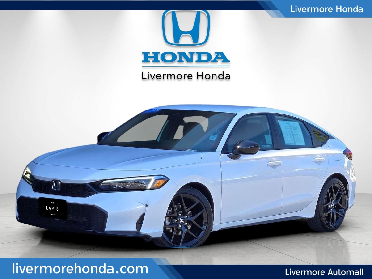 White 2025 Honda Civic Hatchback Hatchback Front-Wheel Drive Continuously Variable Transmission
