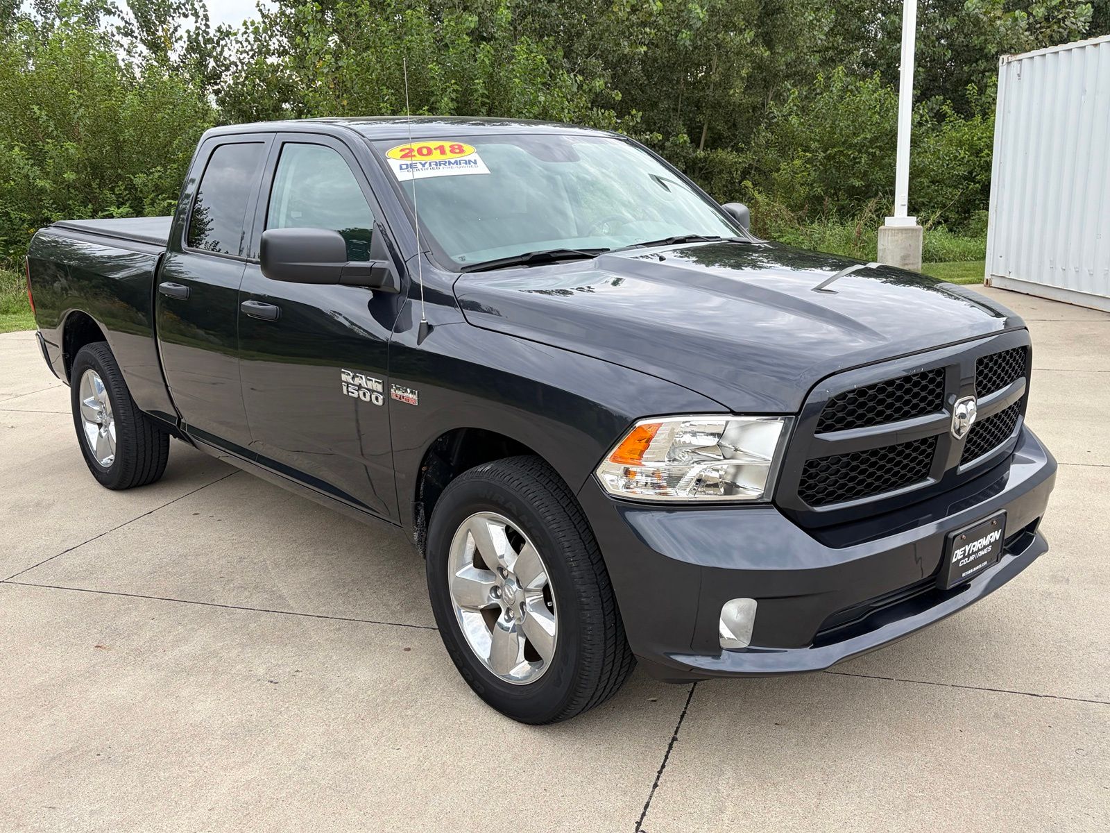 Gray (Maximum Steel Metallic Clearcoat) 2018 RAM 1500 Pickup Truck Four-Wheel Drive 8-Speed Automatic