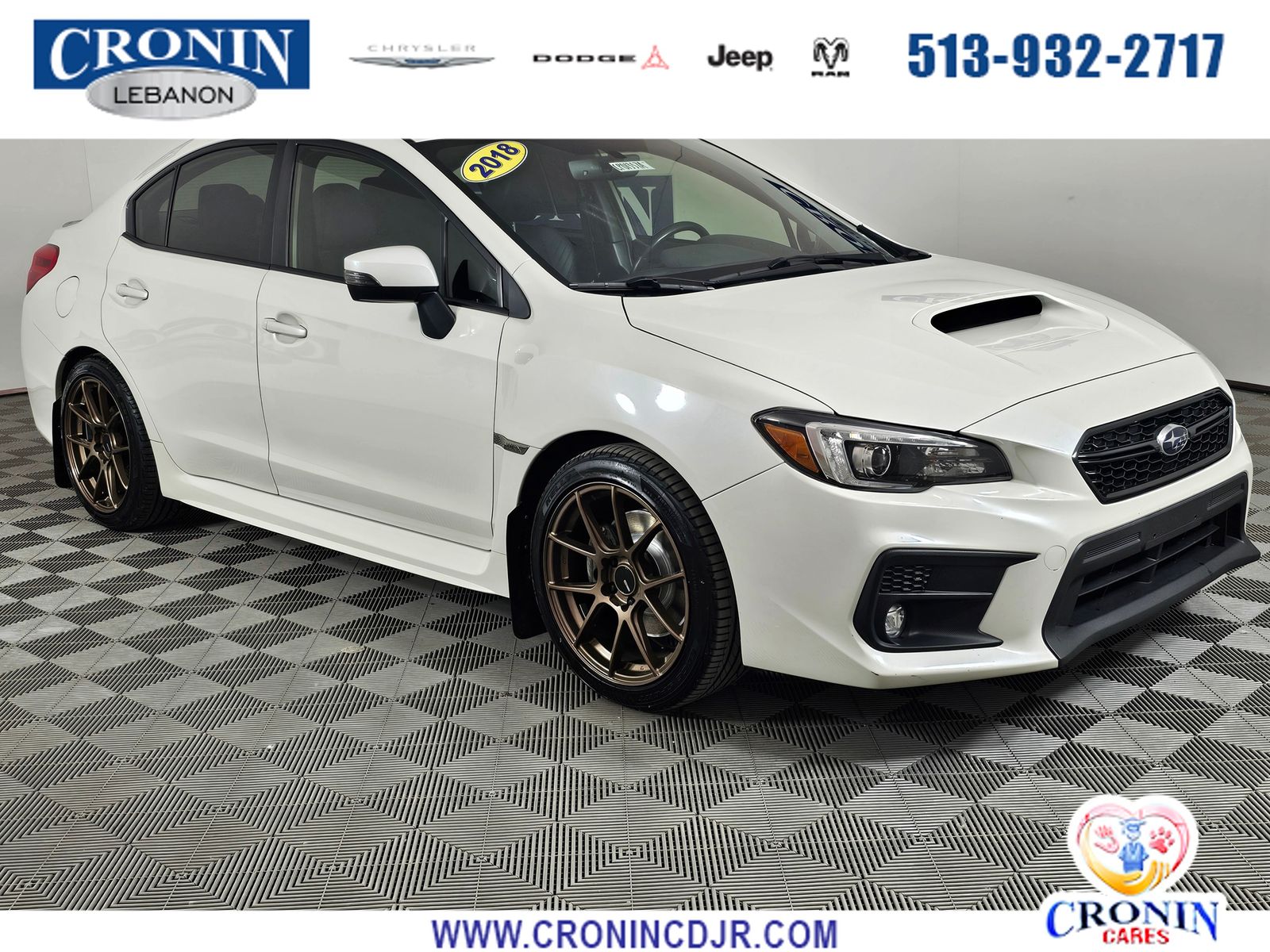 Crystal White Pearl 2018 Subaru WRX Limited Sedan All-Wheel Drive 6-Speed Manual