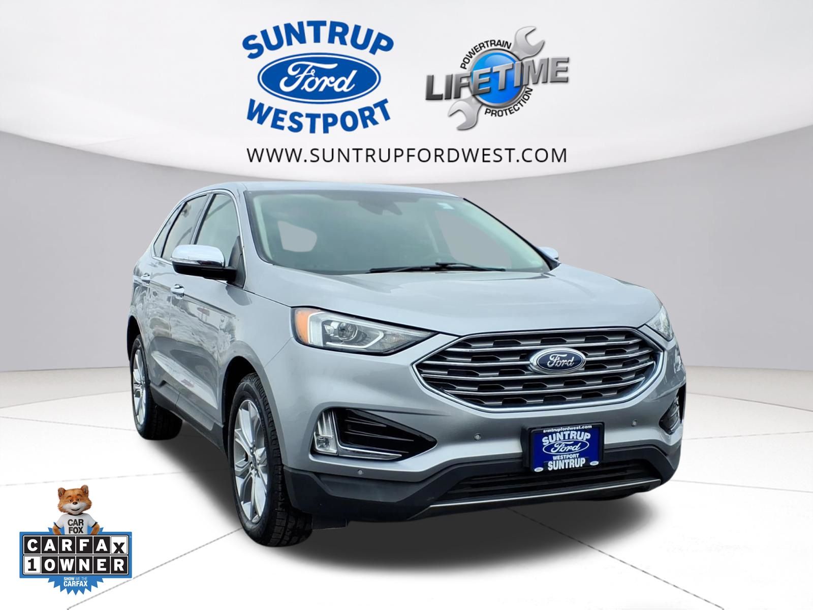Iconic Silver Metallic 2022 Ford Edge Titanium AWD SUV / Crossover All-Wheel Drive 8-Speed Automatic