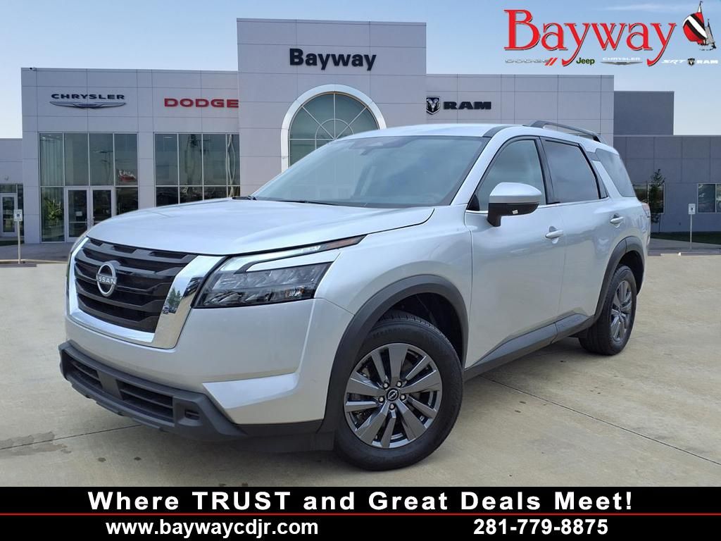 2025 Nissan Pathfinder SV Silver at Bravo Nissan