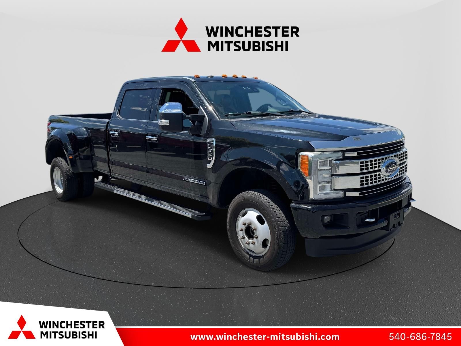 Shadow Black 2017 Ford F-350 Super Duty Platinum Crew Cab LB DRW 4WD Pickup Truck Four-Wheel Drive 6-Speed Automatic