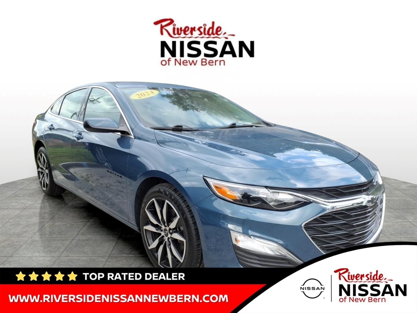 Lakeshore Blue Metallic 2024 Chevrolet Malibu RS FWD Sedan Front-Wheel Drive Continuously Variable Transmission