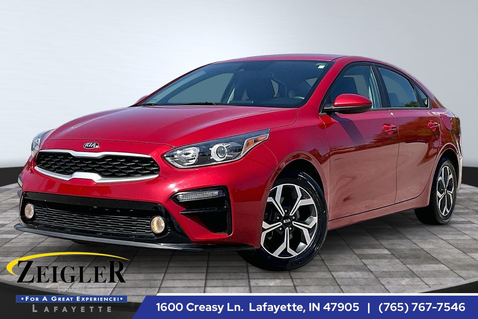 Currant Red 2021 Kia Forte LXS FWD Sedan Front-Wheel Drive Continuously Variable Transmission