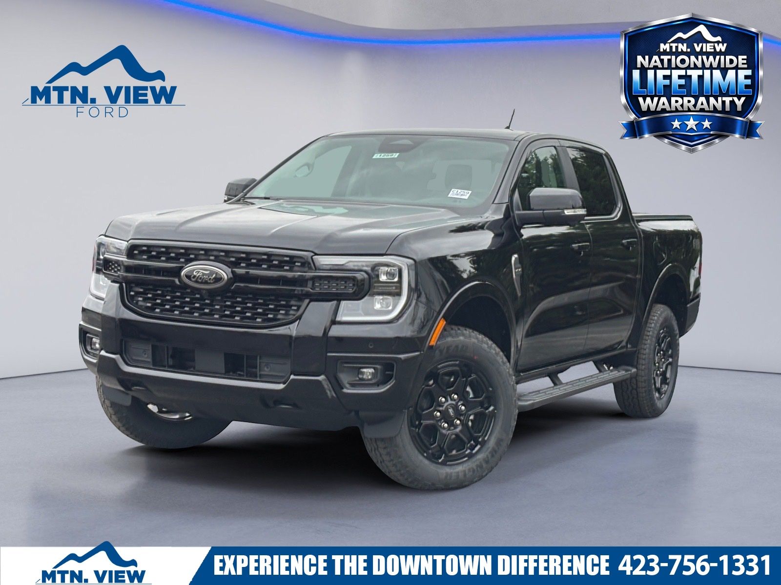Shadow Black 2025 Ford Ranger Pickup Truck Four-Wheel Drive Automatic