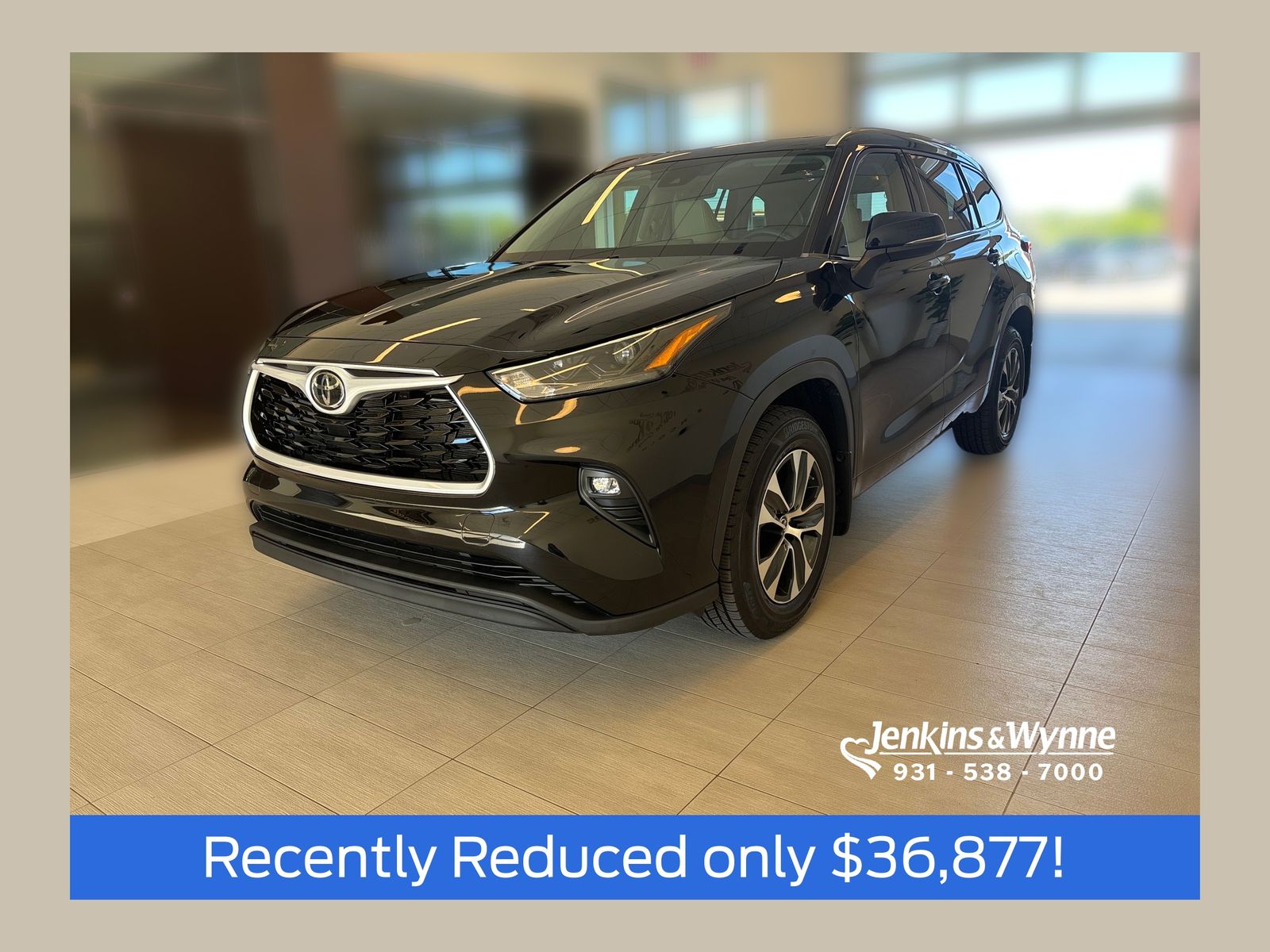 Midnight Black Metallic 2022 Toyota Highlander SUV / Crossover All-Wheel Drive 8-Speed Automatic