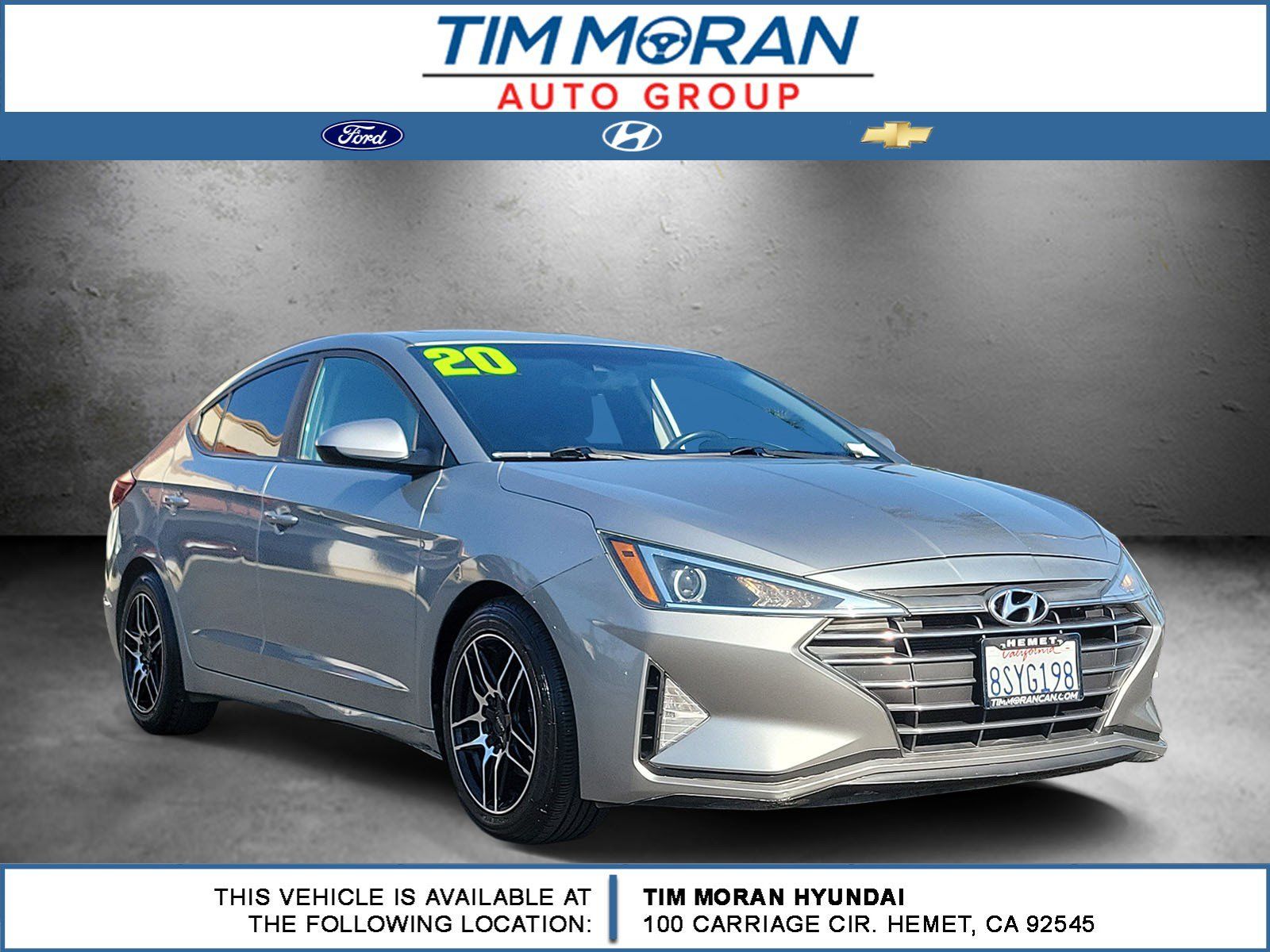 Stellar Silver 2020 Hyundai Elantra Sedan Front-Wheel Drive Continuously Variable Transmission