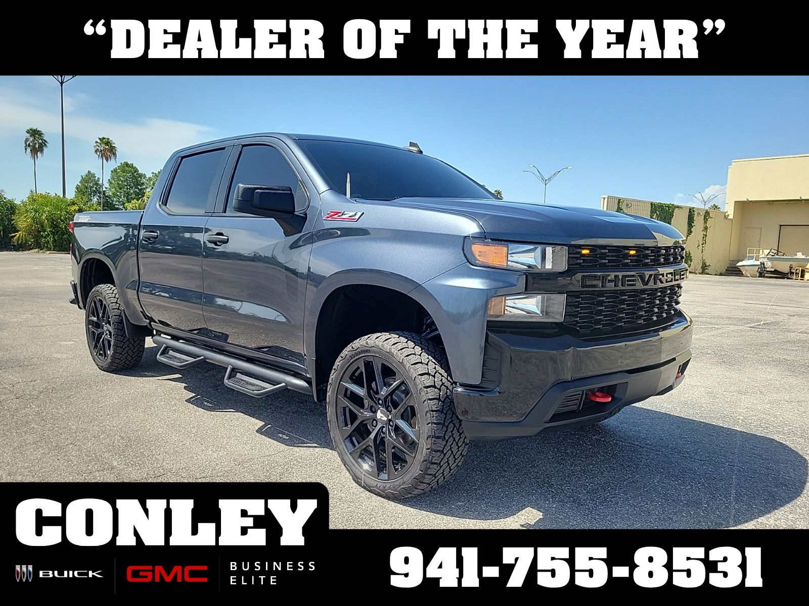 Shadow Gray Metallic 2021 Chevrolet Silverado 1500 Pickup Truck Four-Wheel Drive 6-Speed Automatic Overdrive