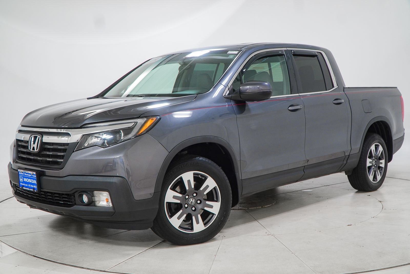 Gray (Modern Steel Metallic) 2019 Honda Ridgeline Pickup Truck All-Wheel Drive 6-Speed Automatic