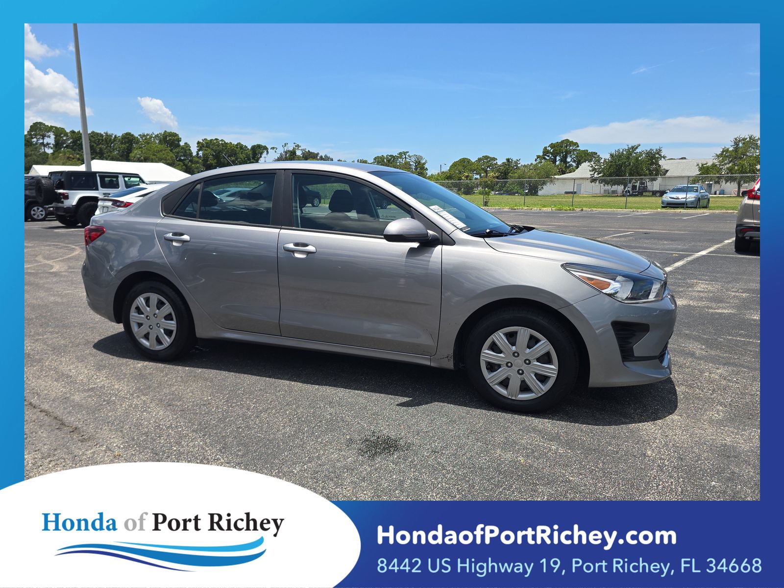 Steel Gray 2023 Kia Rio Sedan Front-Wheel Drive Continuously Variable Transmission