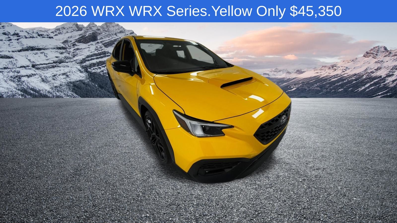Sunrise Yellow 2026 Subaru WRX Sedan All-Wheel Drive 6-Speed Manual
