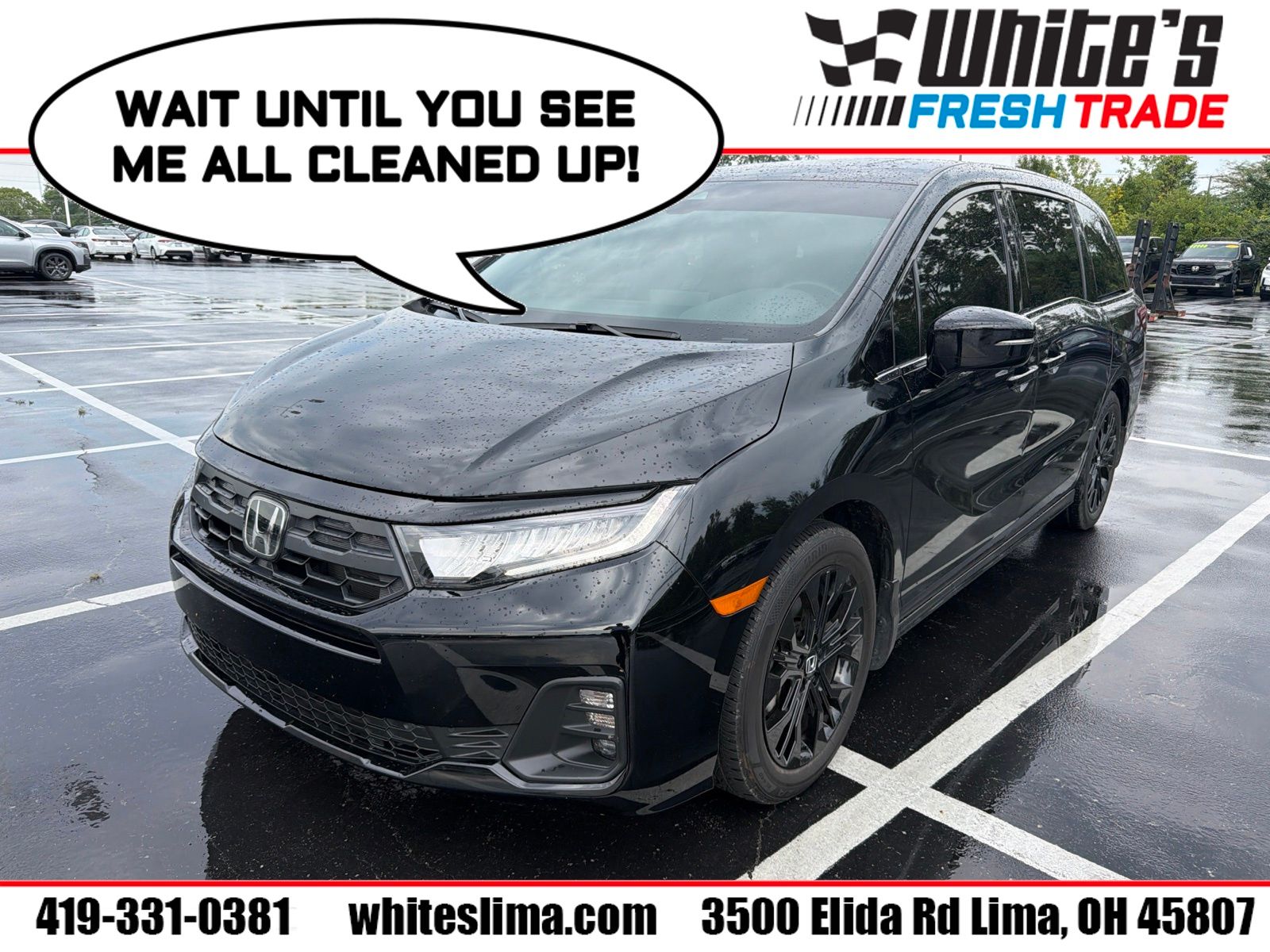 Black 2025 Honda Odyssey Minivan Front-Wheel Drive Automatic