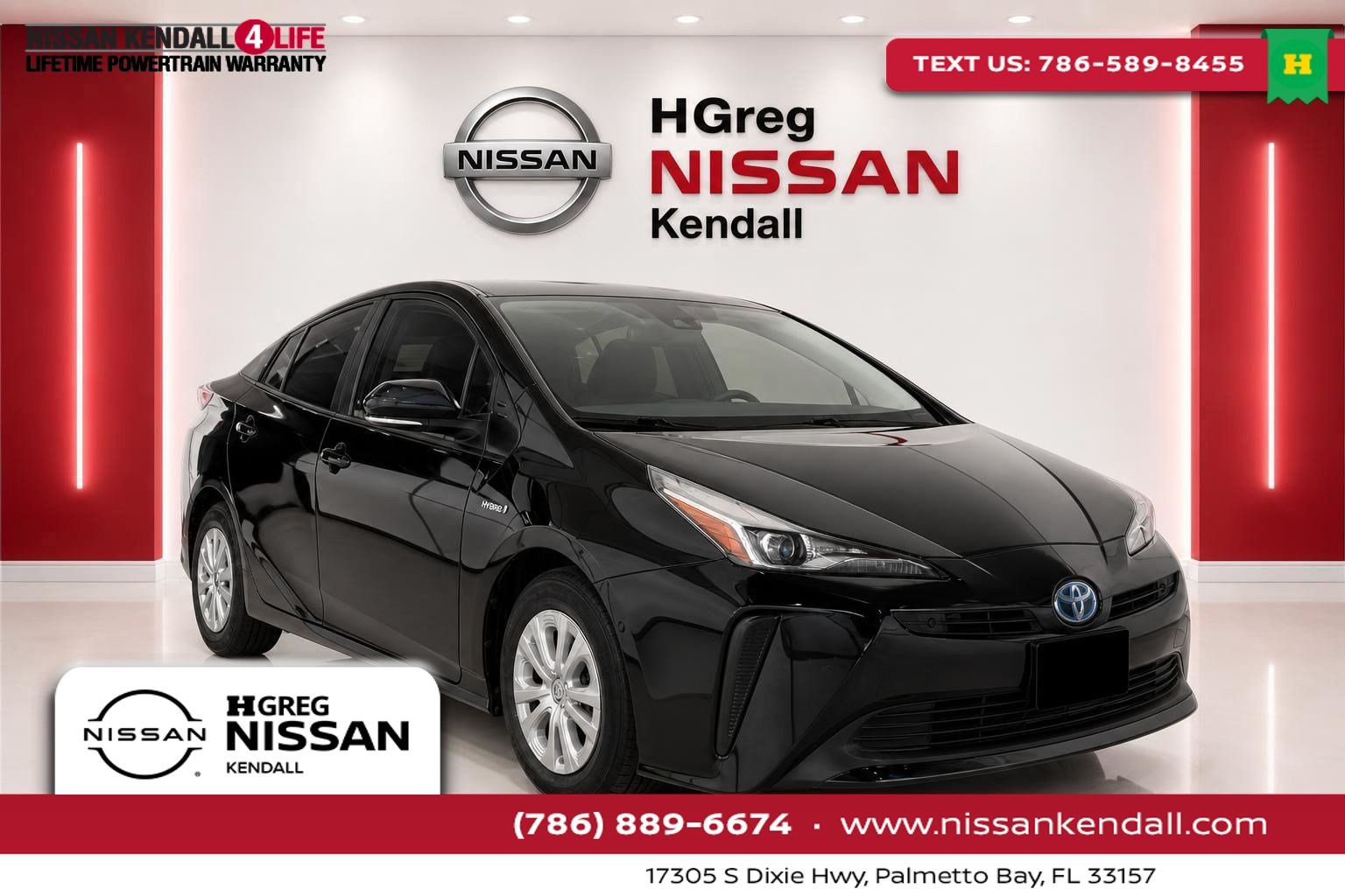 Midnight Black Metallic 2021 Toyota Prius Hatchback Front-Wheel Drive Continuously Variable Transmission