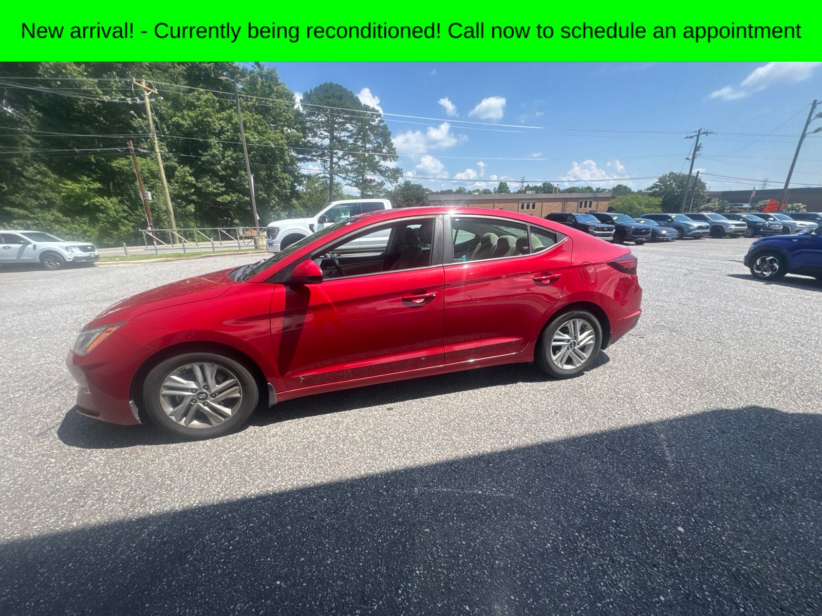 Scarlet Red 2020 Hyundai Elantra Sedan Front-Wheel Drive Continuously Variable Transmission